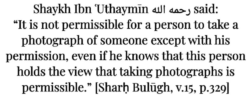 What if this person holds photography to be impermissible? 