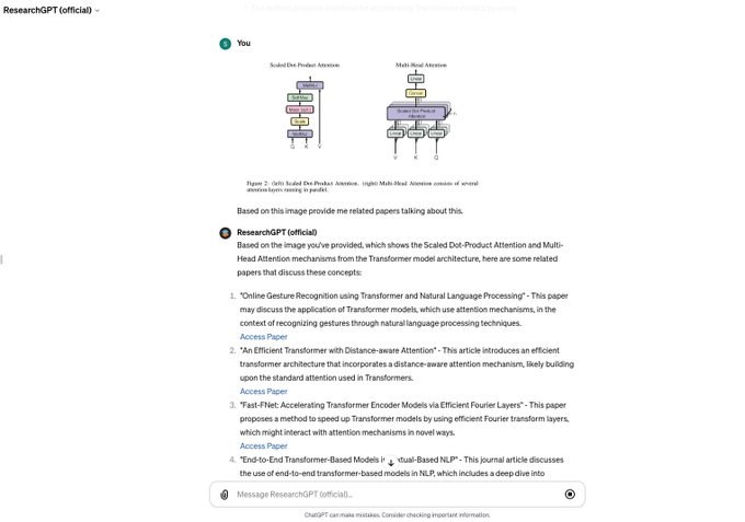 一个为研究人员和科学家推出了定制 GPT可以通过 ResearchGPT 访问超过 2.8 亿篇真实学术论文帮助您从 2.82 亿篇文章中发现最新及相关论文，并提出问题以获得引用