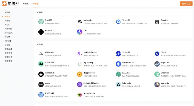 不知不觉收藏了一堆AI导航网站，存着也是存着，分享出来给有需要的邻居吧^_^🐧AiToolBox：