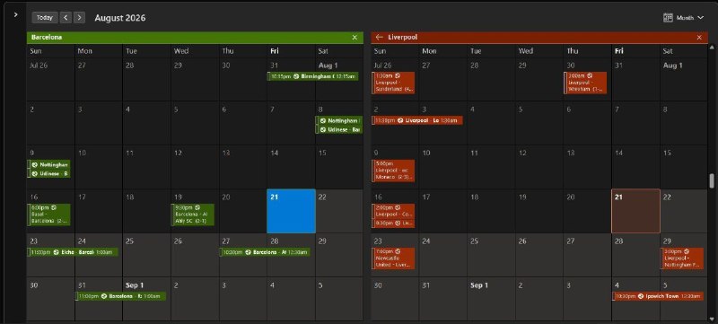 فوت توییت ⚽️: تا فصل قبل یه سری از بازی‌ها رو از دست میدادم چون یادم میرفتامسال با این ابزار outlook درگیر هر کاری که باشم حداقل اعلان