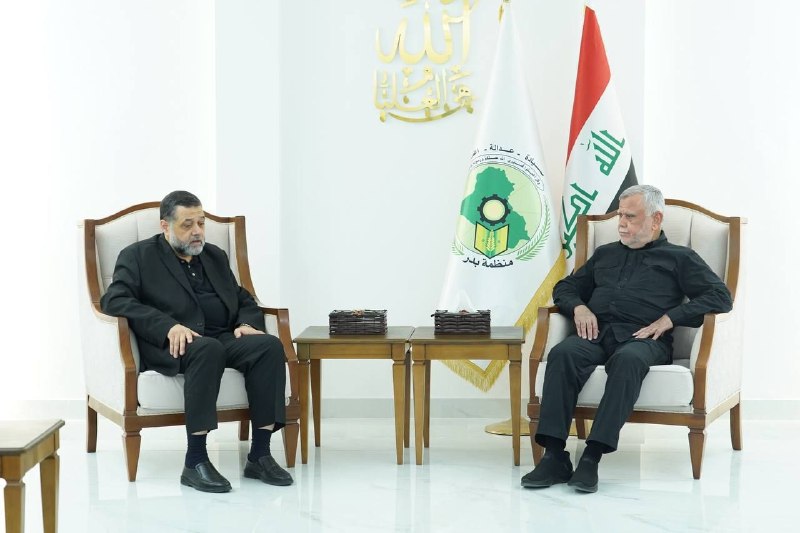 اخبارفوری و مهم: 🔴هادی العامری دبیرکل سازمان بدر با اسامه حمدان از رهبران ارشد جنبش حماس در بغداد دیدار و گفت وگو کرد@akhbare_moheem