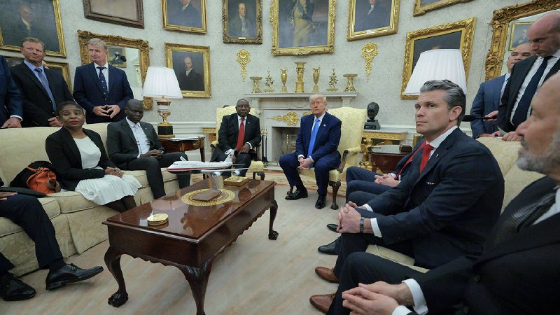 Trump ambushes South Africa's president with video footage in Oval Office