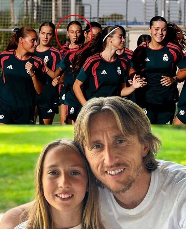 ⚽️Tans Footbali⚽️: دختر وارث پدر؛ دختر لوکا مودریچ رسماً به تیم زنان رئال مادرید پیوست و در تمرینات این تیم شرکت کرد❤️@Tans_Footbali