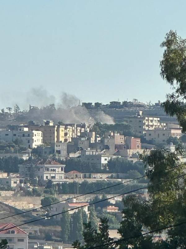 דחוף: הפצצת ארטילריה של הכיבוש את העיירה חדדה, דרום לבנון.