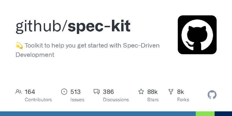 GitHub - github/spec-kit: 💫 Toolkit to help you get started with Spec-Driven Development