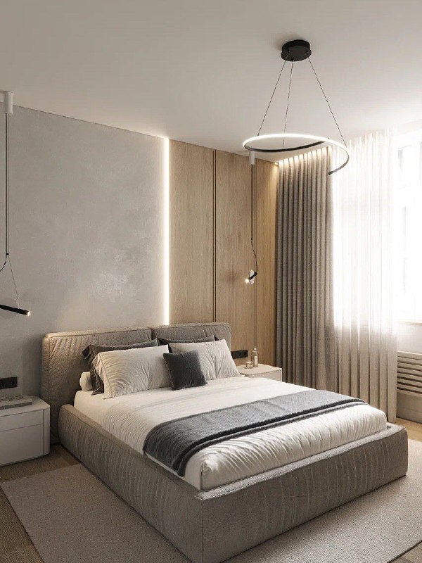 Оцените проект спальни и кабинета от 1 до 5 в комментариях Спальня - 14,5 кв.м Кабинет - 19,3 кв.м Дизайнер Наталья квартира70квм Узнать стоимость ... - изображение 2 - telegram, view, оцените