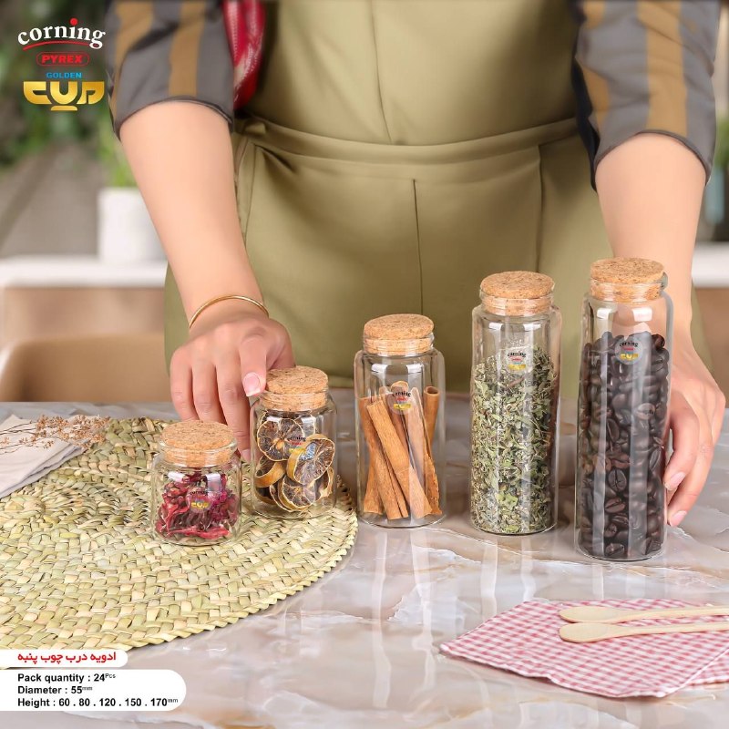 پخش حسینی (Sweet Life): ادویه درب چوب پنبهسایز ۱۷۰*۵۵ ، کارتن : ۲۴ عددقیمت : ۲۳۸،۰۰۰ تومانسایز ۱۵۰*۵۵ ، کارتن : ۲۴ عددقیمت : ۲۱۹،۰۰۰ تومانسایز ۱