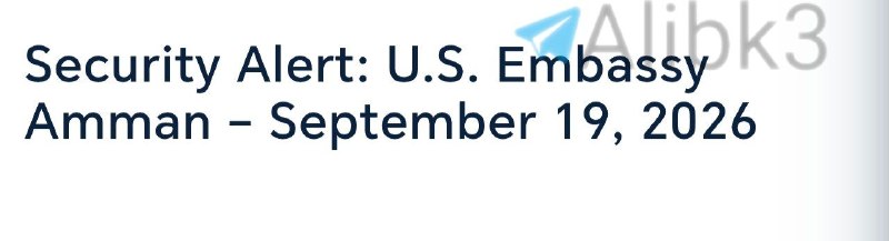 The US Embassy in Jordan issues a security warning to Americans about the possibility of closing the airspace due to the developments in the region.