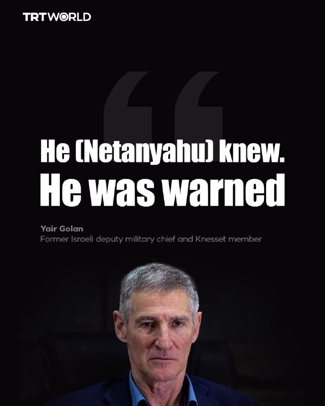 יו"ר האופוזיציה בישראל, יאיר גולן, מצטרף לנפתלי בנט בביקורת על נתניהו על אזהרות 7 באוקטובר, מאשים אותו בהסת…