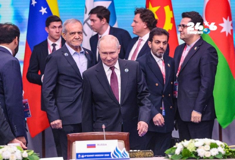 🇮🇱 נשיא רוסיה ולדימיר פוטין ונשיא איראן מסעוד פזשכיאן בישיבת המליאה של פסגת פורום המדינות המייצאות גז במו…