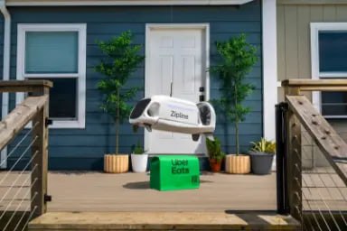 Zoomit | زومیت: اوبر حالا با پهپاد سفارش غذا را تحویل میدهدسرویس Uber Eats با سرمایهگذاری در مجموعه زیپلاین (Zipline)، مسیر جدیدی را ب