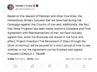Операция «Эпическая ярость» США в Иране закончена, Трамп уведомил об этом Конгресс  Об этом госсекретарь Марко Рубио заявил в Белом доме.  Сейчас мы переключились на операцию «Проект Свобода» , — отметил Рубио.