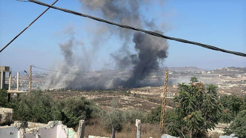 דחוף: הכיבוש הישראלי מבצע סדרת הפצצות בעיירה טלוסה, דרומית ללבנון.