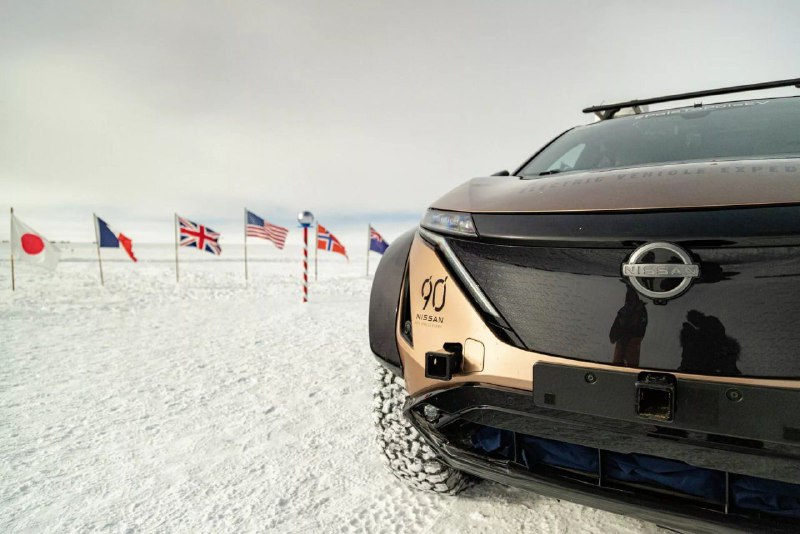 Nissan Ariya стал первым электромобилем, проехавшим от Северного до Южного полюса 2