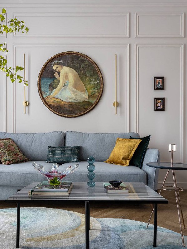 Квартира с атмосферой старинной усадьбы для мамы. Дизайнеры создали интерьер, в котором современный комфорт и удобства сочетаются с расслабленной а... - изображение 4 - атмосферой, усадьбы, квартира