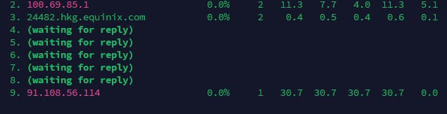 我们日本香港和SGGS 进行了私有peering