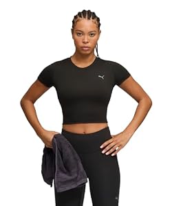 PUMA Damen CLOUDSPUN Twist T-Shirt L Black