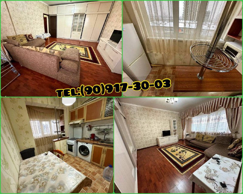 •Аренда:- Максим Горький метро.- 2 комнатная, 3 этаж, 5 этажный дом, хороший ремонт, мебель и техника, интернет, цена: 600$------------------------------------✏️ Telegram 👉 @dom_vsem_uz--------------