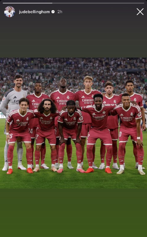 رئال مادرید | Real Madrid: 🟥 استوری جود توو اینستاگرام: 🄸 @RealMadridFans