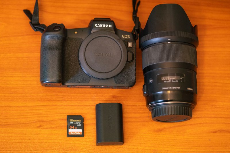 Canon EOS R + Sigma 35mm f/1.4 DG HSM Art (полный комплект)