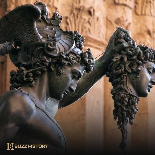 Perseus with the head of the gorgon MedusaThis 16th-century sculpture by Benvenuto Cellini is located in the Lanzi Loggia in Florence📚 Buzz History