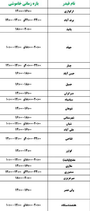 🌍شهر من اسلام آباد🌍: برنامه قطعی برق اسلام آباد غرب فردا چهارشنبه ۴ شهریور ماه❤️ڪـانال "شـهــرمــن اسلام آبــاد"👇♦️Join: ➣ @Mceslama