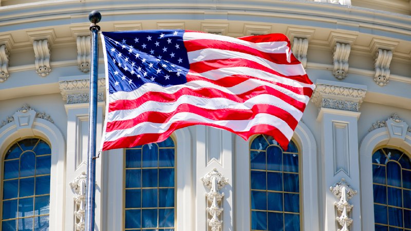 Waving with prideFlag display at the US Capitol, Washington, DC (© kmiragaya/Adobe Stock)