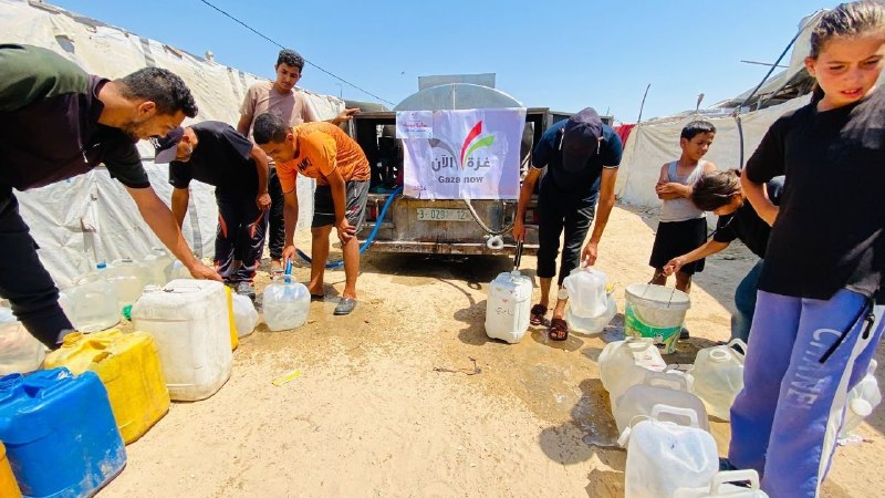 مخيمات النازحين بغزة تستغيث من أزمة مياه الشرب