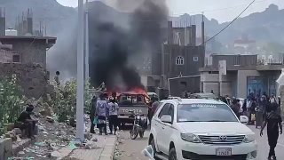 קבוצות חמושים חמושים באזור אל-דליה בתימן - המתוארים כשרידים של מועצת המעבר הדרומית הנתמכת על ידי איחוד האמי…