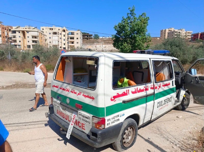 מקורות לבנוניים דחופים: צוות של עמותת האמבולנסים "אל-רסלה" בעיירה כפר רומן, שרד לאחר שנקלע לפשיטה של רחפן כ…