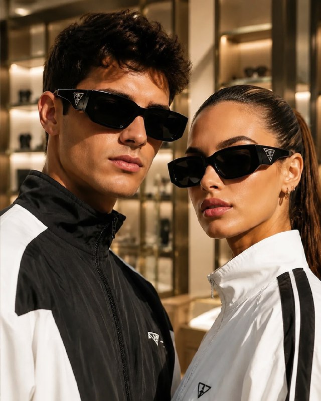 توییتی: 🕶 عینک اسپرت PRADA کد 6522✔️ دارای فیلتر UV400✔️ جنس و رنگ فریم استات (کائوچو) مشکی✔️ رنگ عدسی عینک: دودی تیره Cat.3❌ قی