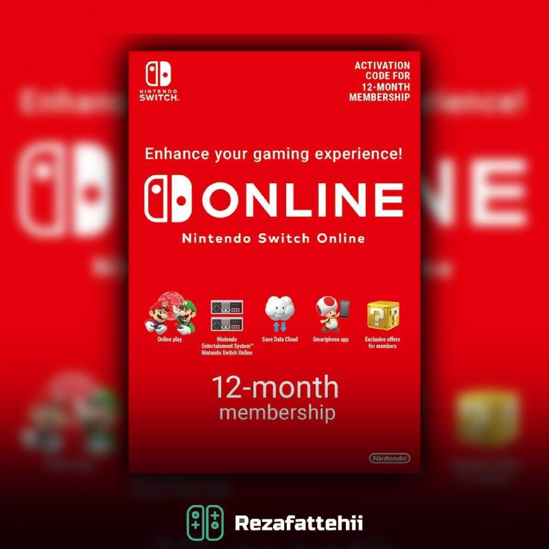 Switch accounts: Nintendo Switch Online Membership ۶ ماهه:❌۱ ساله: ۲،۳۰۰،۰۰۰ توماندسترسی به کالکشن بازیهای:Super Nintendo NESGame Boy———