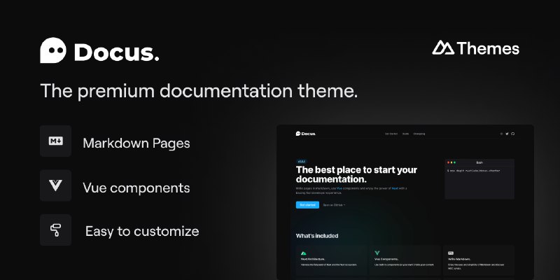 GitHub - nuxt-content/docus: Write beautiful documentations with Nuxt and Markdown.