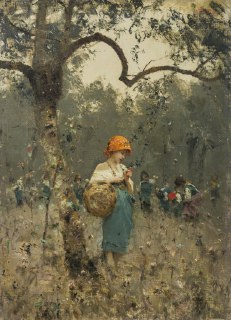 Francesco Paolo Michetti1851 - 1929#MichettiTo some it seemed that the success of Naples had intoxicated the mind of the young artist, and they bitterly deplored that having been led astray in search of the strange and far-fetched, he had suffered shipwrec