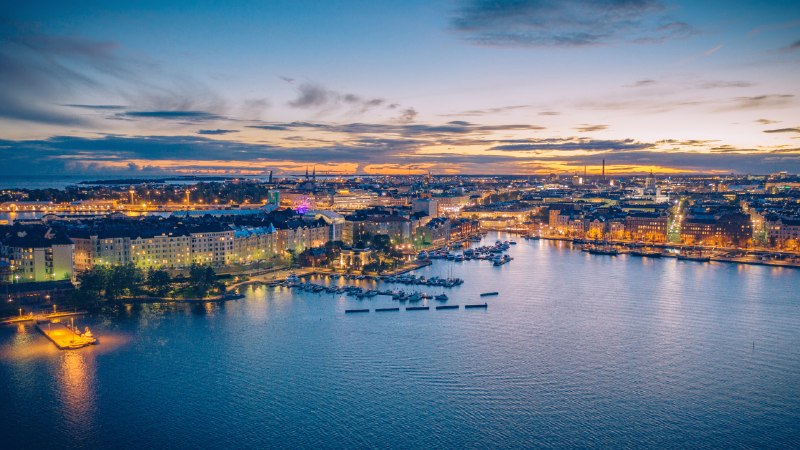 Daughter of the BalticHelsinki's shoreline during blue hour, Uusimaa, Finland (© Miemo Penttinen/Getty Images)