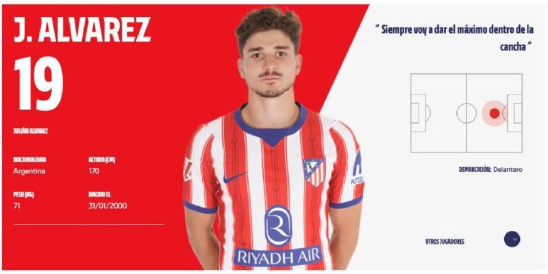 PES HOME 2021: ⚽️🤩🔻اتلتیکو روی کارت بازیکناشون یه جمله از مصاحبه زمان امضای قراردادشون با باشگاه رو درج میکنه، بعد جمله قبلی آلوارز رو