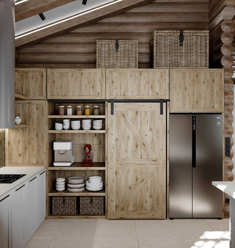 Проект загородного дома из оцилиндрованного бруса,площадь 172 кв.м. Интерьер выполнен в стиле Рустик тёплое дерево, естественные текстуры и спокойн... - изображение 3 - проект, загородного, дома