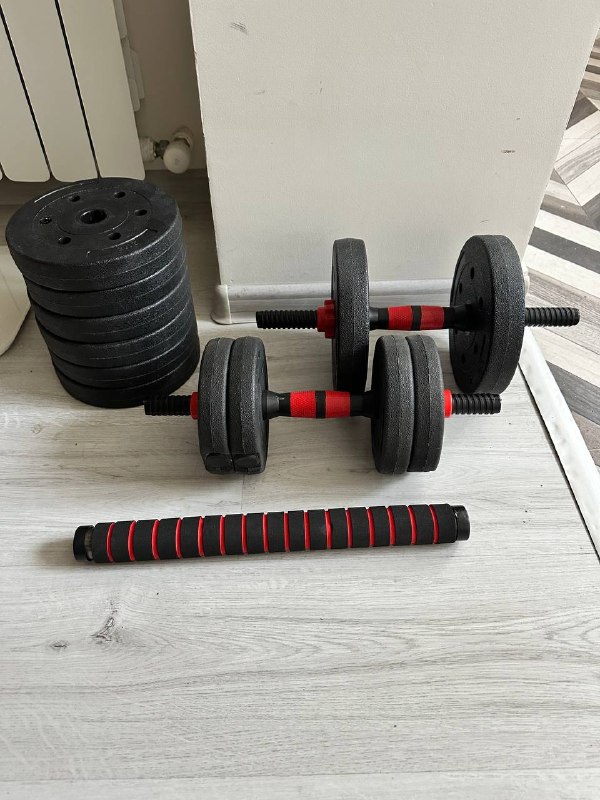 Продам гантели и штангу 2в1