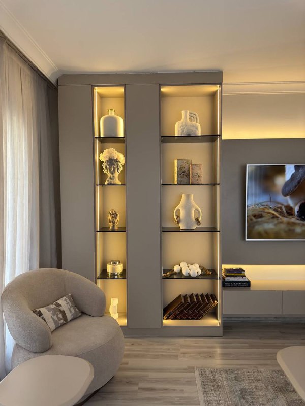 Идеально комфортная и лаконичная по цвету гостиная. - изображение 4 - идеально, комфортная, лаконичная