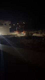 The sight of the ongoing occupation forces storming the town of Silwad, northeast of Ramallah.
