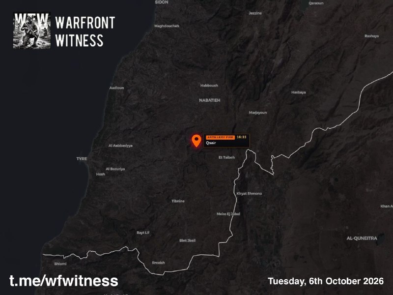 🇱🇧🇮🇱 Israeli artillery fire was reported in Kasir, South Lebanon.