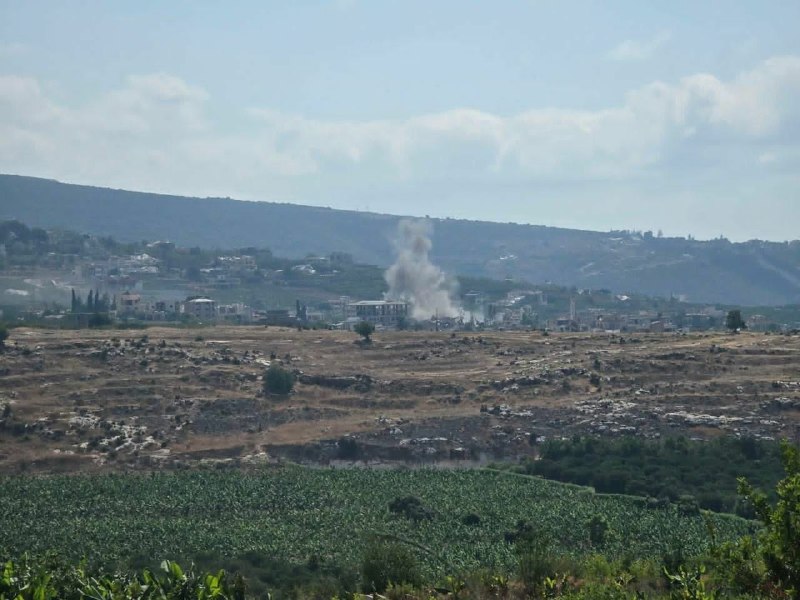 ארטילריה של הכיבוש מכוונת לעיר מנסורי, מדרום ללבנון