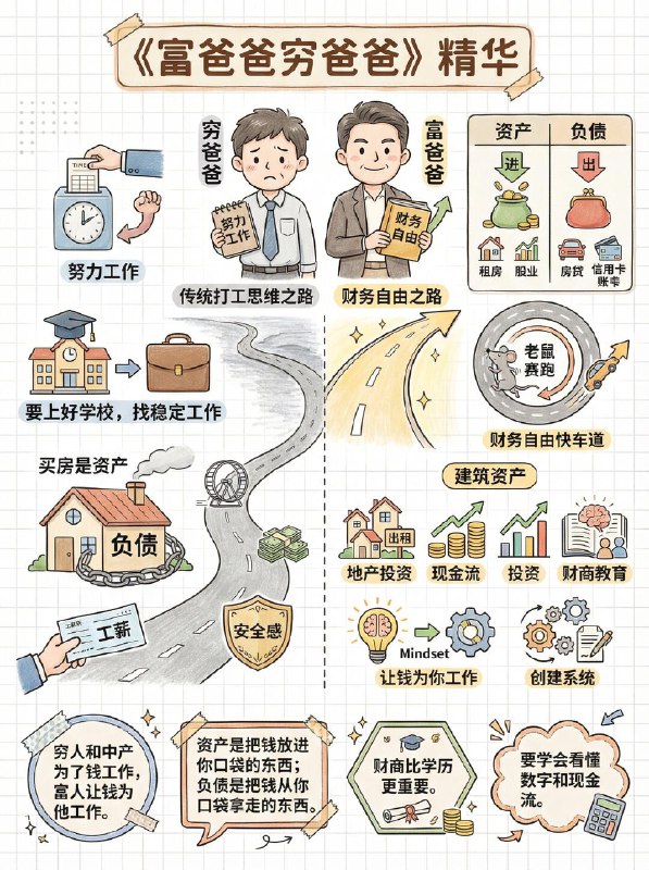 【一张图读完《富爸爸穷爸爸》】无标签