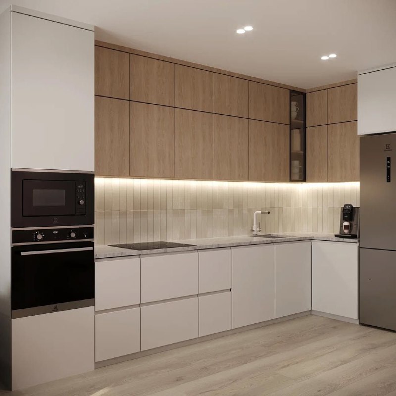 К нам обратились заказчики за разработкой интерьера для части квартиры Перед нами стояла задача создать интерьер в базовых тонах. Кухня-гостиная - ... - изображение 6 - части, квартиры, интерьер