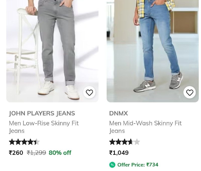 FREE Recharge Box: AJIO : Men's Branded Jeans Start @260Master Link : https://ajiio.in/uvWP3hkLee Cooper : https://ajiio.in/p9qta1wJack & J