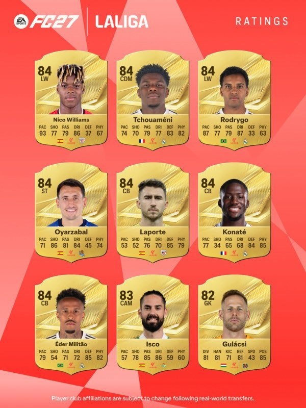 Hezar Game | هزار گیم: 🚨⚽️ بهترین کارت‌های لالیگا در FC 27پروکسی | پروکسی⚽️‌ @HezarGame