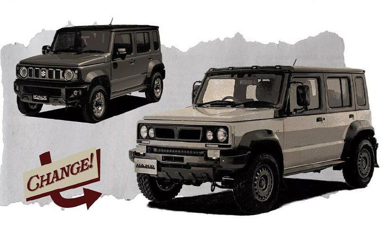 Пятидверный Jimny получил ретро-облик в стиле Lancia Delta 2