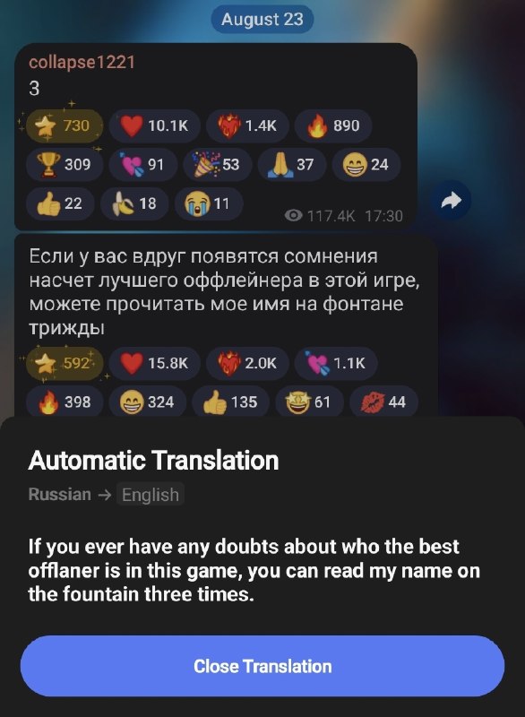 Dota2 Live: پست کولپس: اگر هر موقعی شک کردید که کی بهترین آفلینر این گیمه، می تونید اسم من رو ۳ بار توی فانتین بخونید