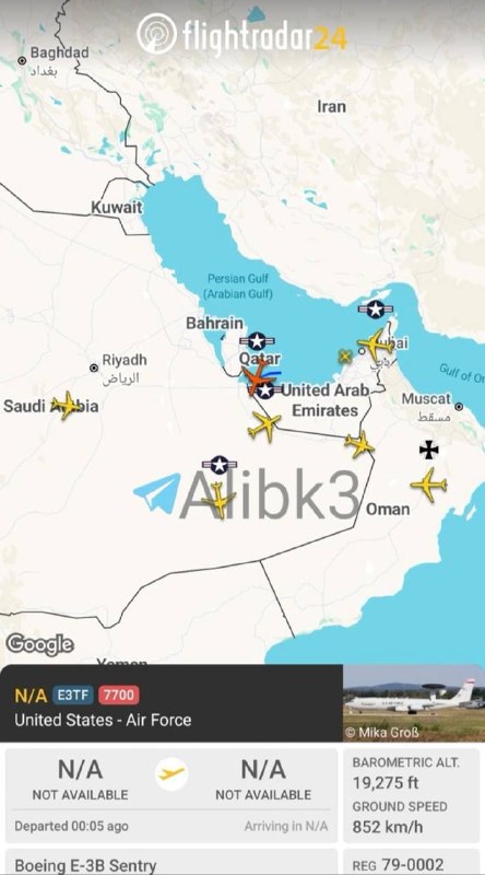دیار آفتاب (اخبار استان مرکزی): 🔻اعلام وضعیت اضطراری یک هواپیمای فرماندهی آمریکایی در نزدیکی تنگه هرمز🔹 اسپوتنیک: یک فروند هواپیمای هشدار زودهنگام و فرم