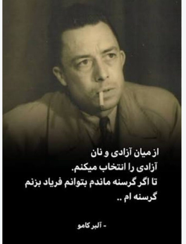 اطلاع رسانی مالیاتی: آلبر کامو:از میان آزادی و نان،آزادی را انتخاب میکنم،تا اگر گرسنه ماندم،بتوانم فریاد بزنم "گرسنه ام"